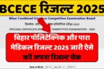 BCECE Bihar Polytechnic Paramedical Rank Card 2025